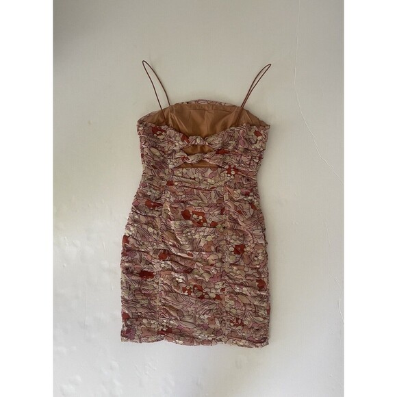 BTFL-Life (Nordstrom) Women's Terra Cotta Ruched Mini Dress Floral‎ Medium - Picture 12 of 13